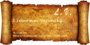 Lieberman Veronika névjegykártya